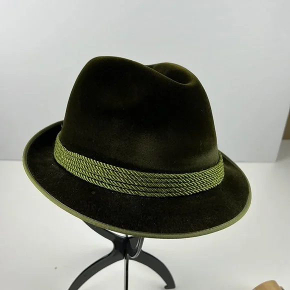 SOLD - Vintage Dobbs Game Bird Fedora Hat - Picture 2 of 9